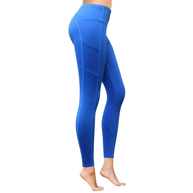 Parliament Blue HQ 3.5″ High Waist 3 Pockets Ankle Length Yoga Pants