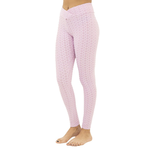 Fancy Waist Push-Up Squad Scrunch Frosted Mulberry Leggings
