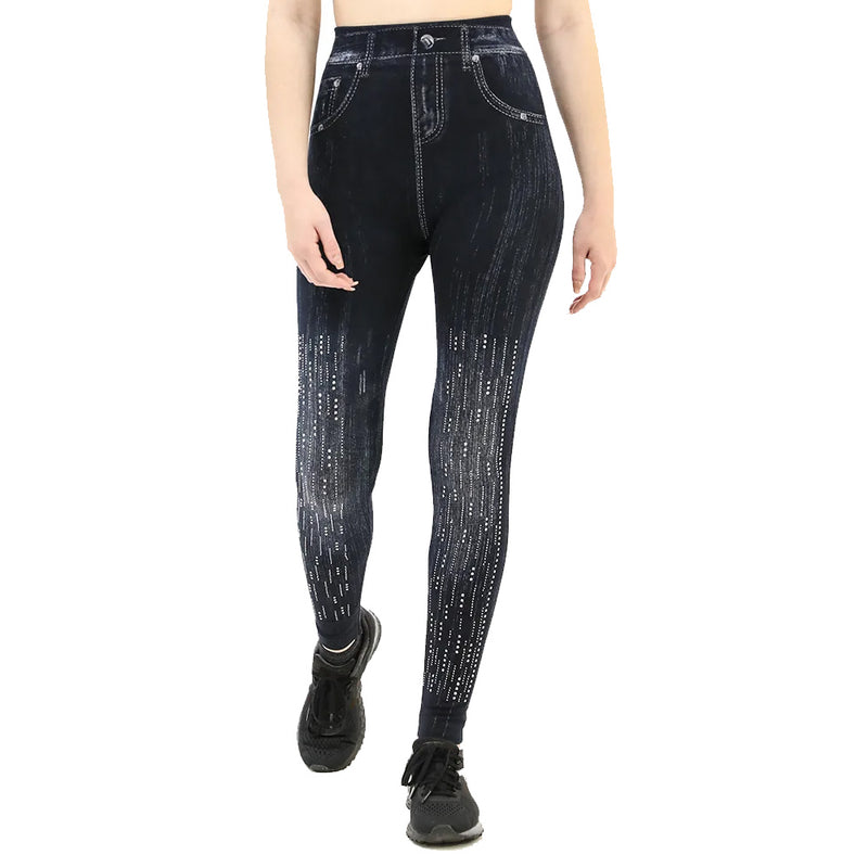 Jeggings with Shiny Lines