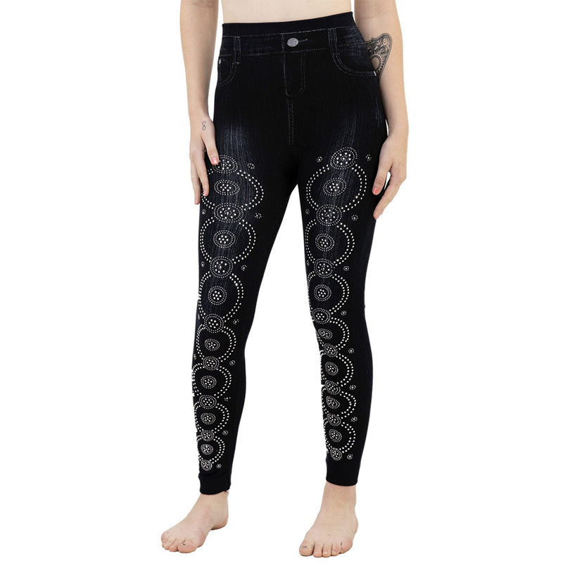 Jeggings with Shiny Circles